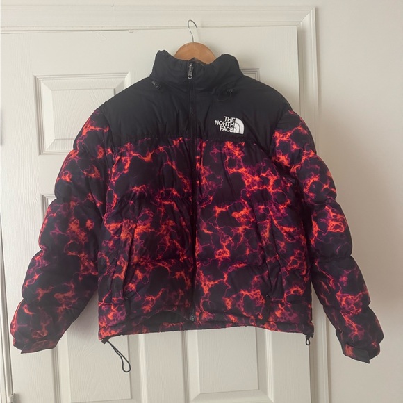 North Face 700 Fill nuptse lava marble jacket puffer - Picture 1 of 9